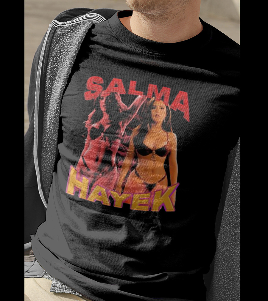 Salma Hayek Retro Style Double Image T-Shirt
