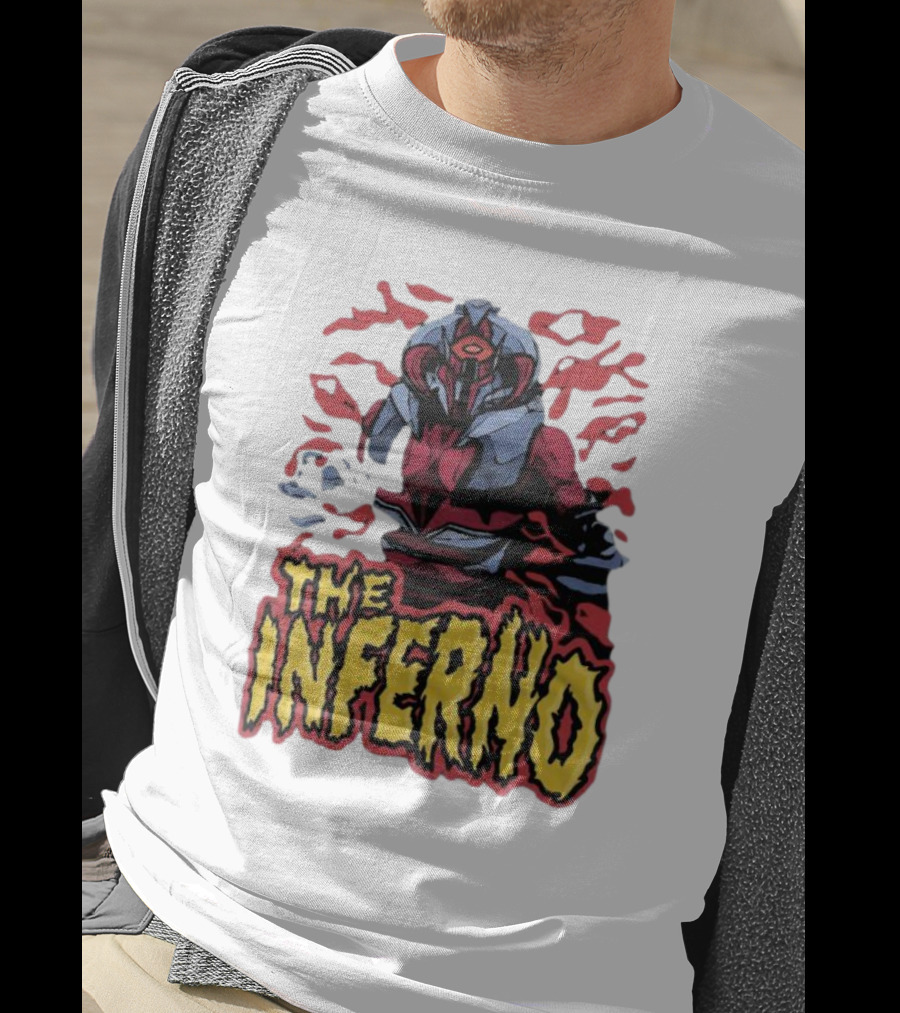 Zuk The Inferno Warrior With Fiery Background T-Shirt