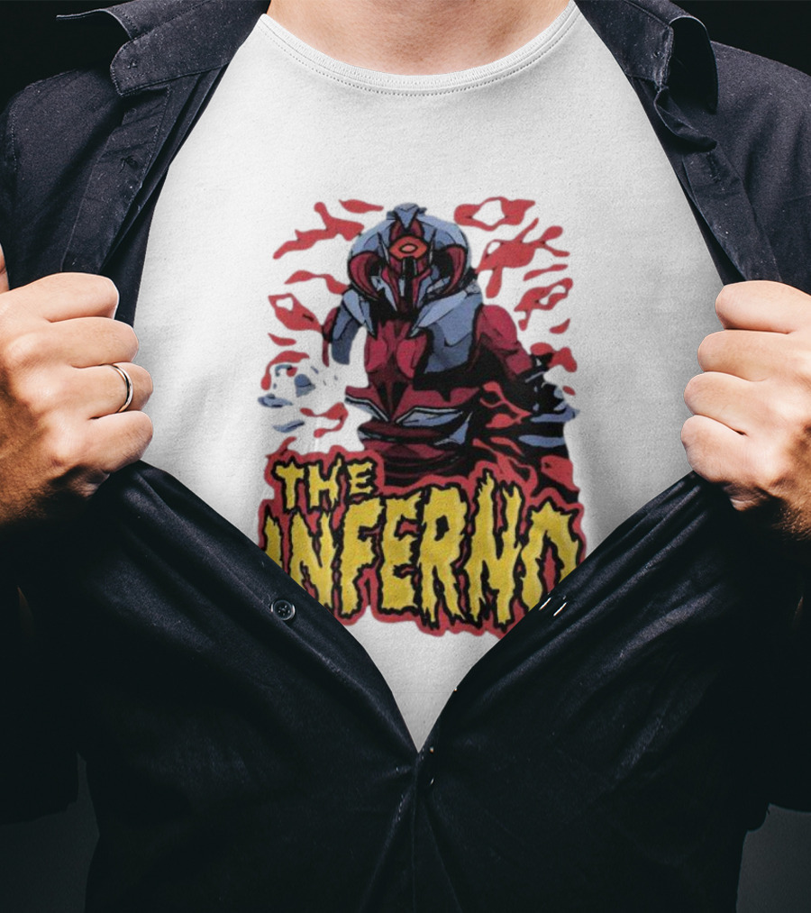 Zuk The Inferno Warrior With Fiery Background T-Shirt