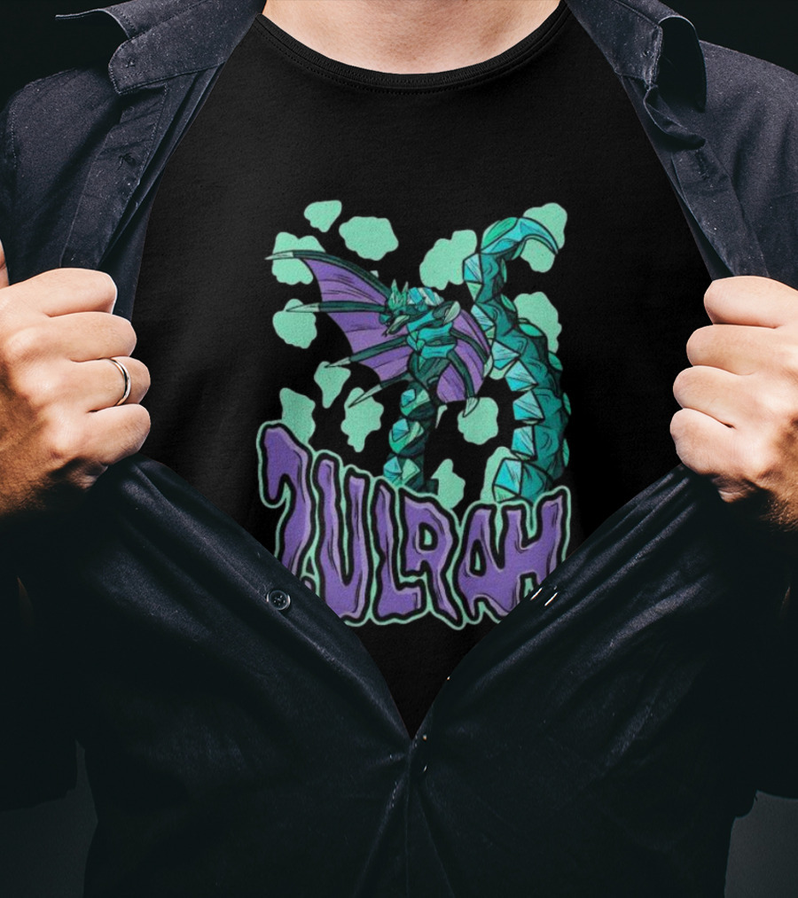 Zulrah Serpent Dragon Purple And Teal Fantasy T-Shirt