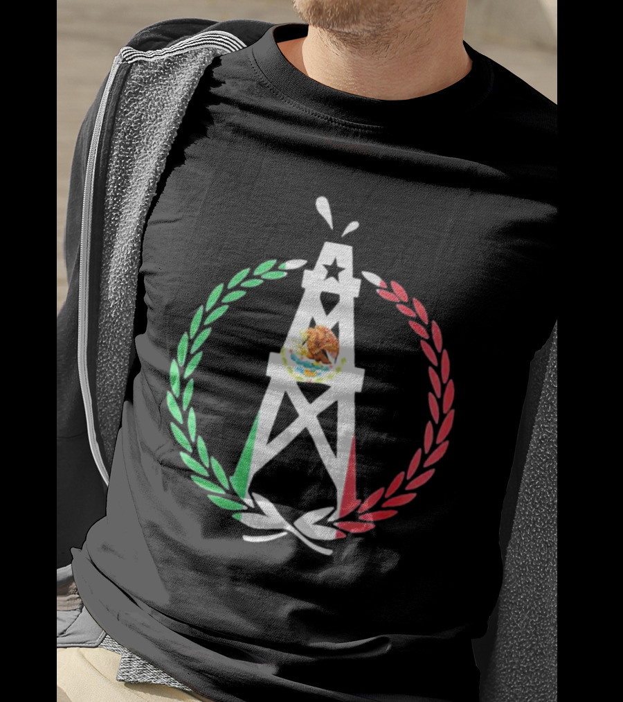 Paul Wall Mexico Flag Oil Rig Emblem T-Shirt