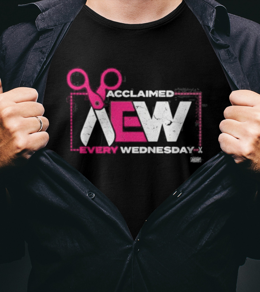 Acclaimed AEW Every Wednesday With Scissors T-Shirt