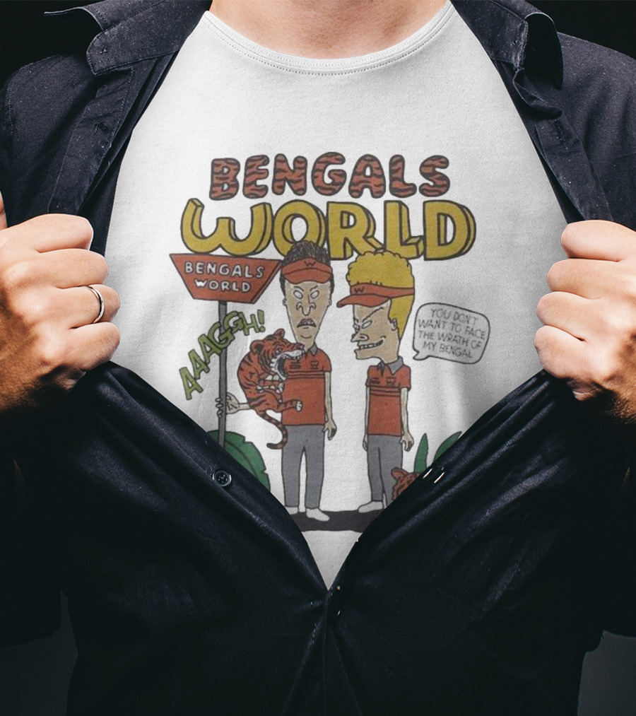 Beavis And Butthead Bengals World Aaagh You Don't Want To Face The Wrath Of My Bengal T-Shirt