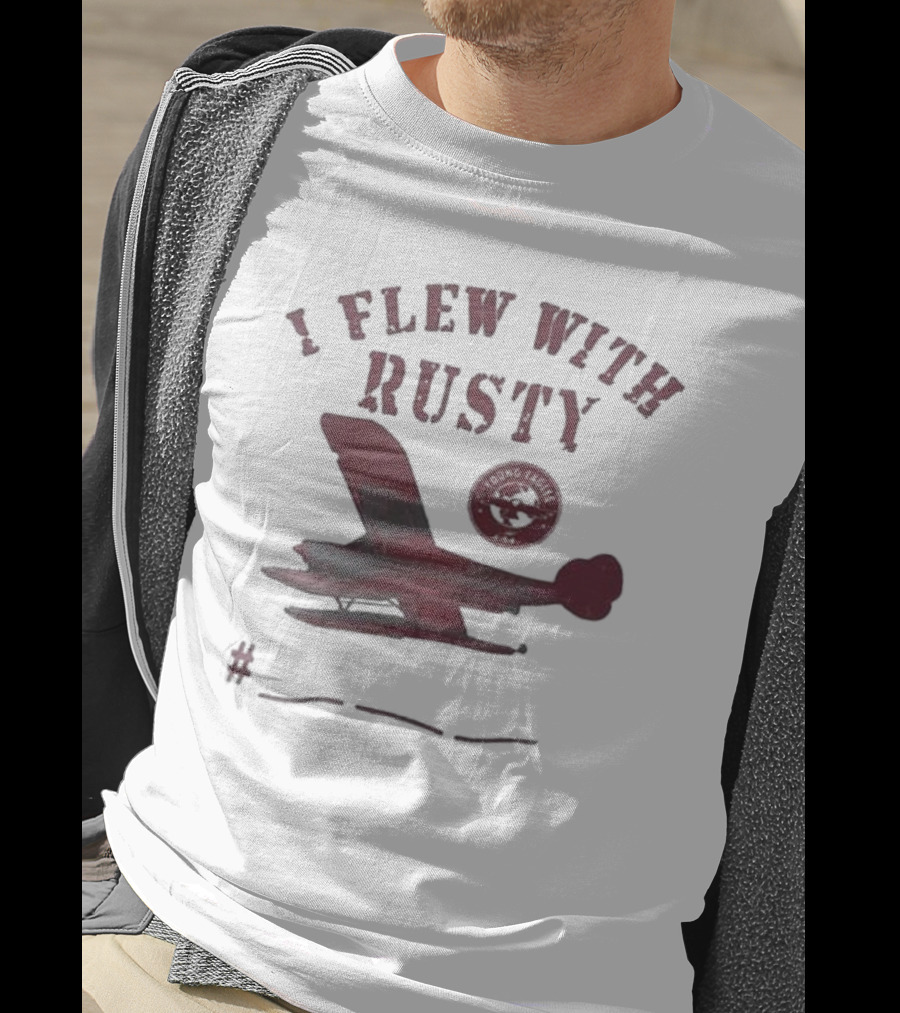 I Flew With Rusty Seaplane Club Emblem T-Shirt