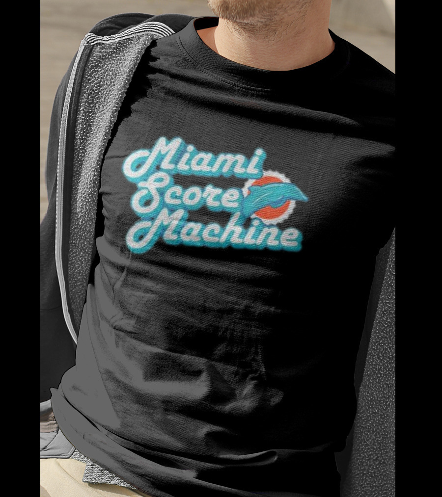 Miami Dolphins Score Machine Retro T-Shirt