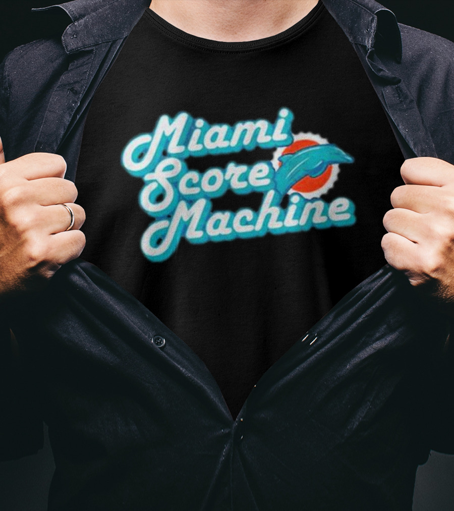 Miami Dolphins Score Machine Retro T-Shirt