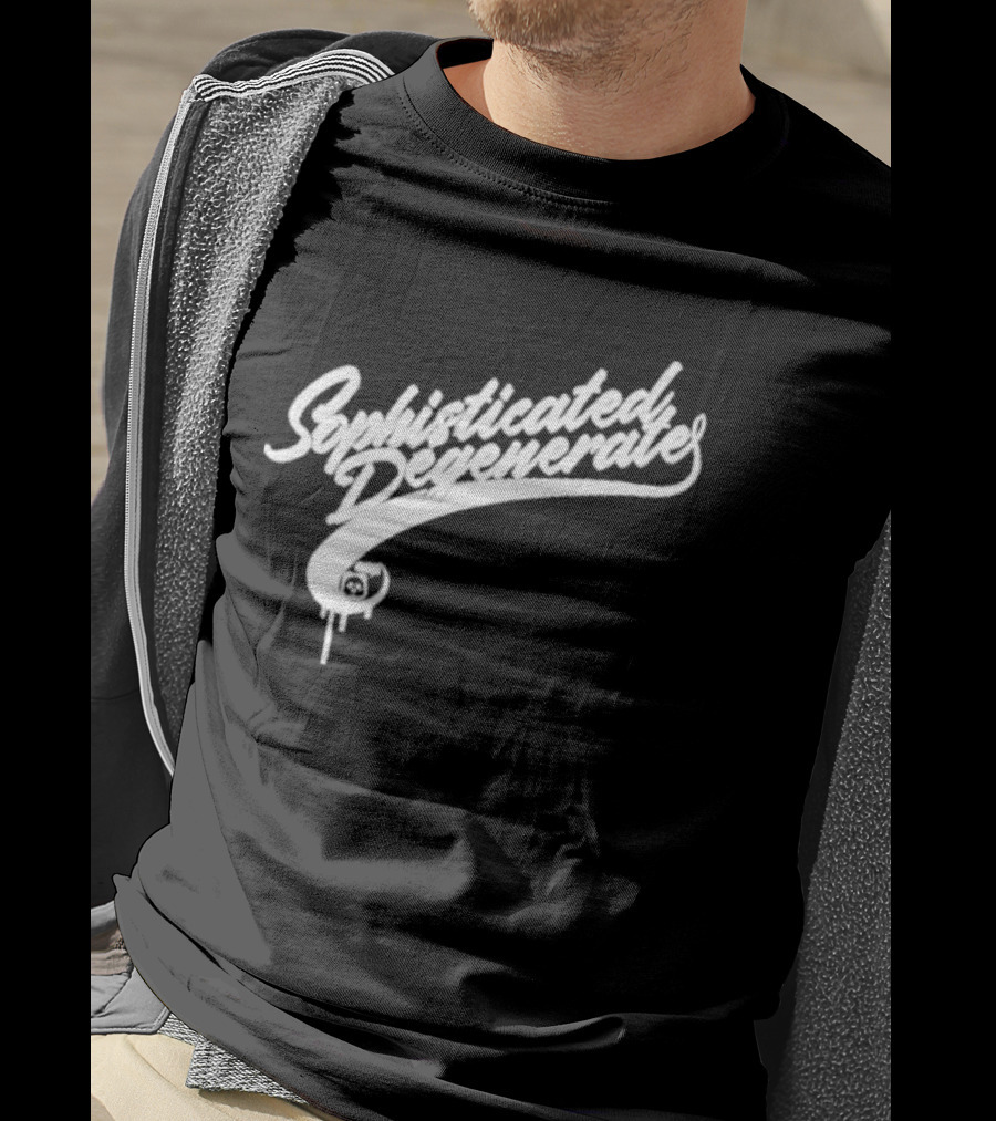 Sophisticated Degenerate Graffiti Style Text With Dripping Paint Effect T-Shirt