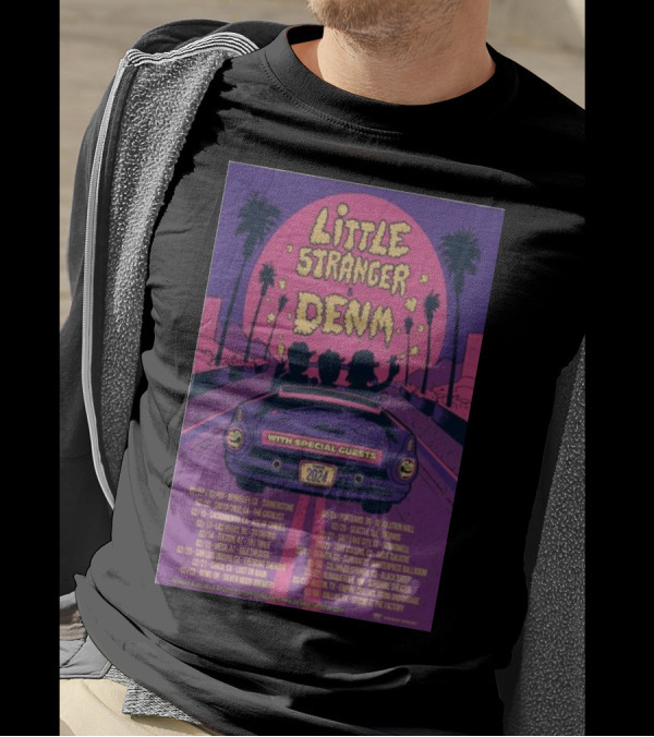 Little Stranger Denm 2024 With Special Guests Tour Dates Poster Palm Trees Car T-Shirt
