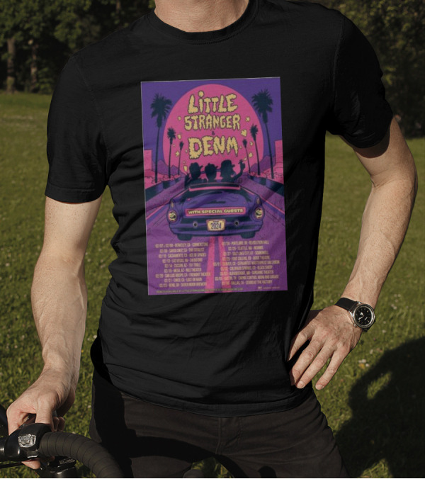 Little Stranger Denm 2024 With Special Guests Tour Dates Poster Palm Trees Car T-Shirt