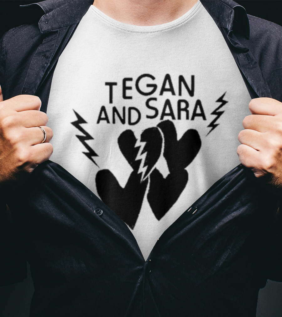 Tegan And Sara Heartbreak Lightning Hearts T-Shirt