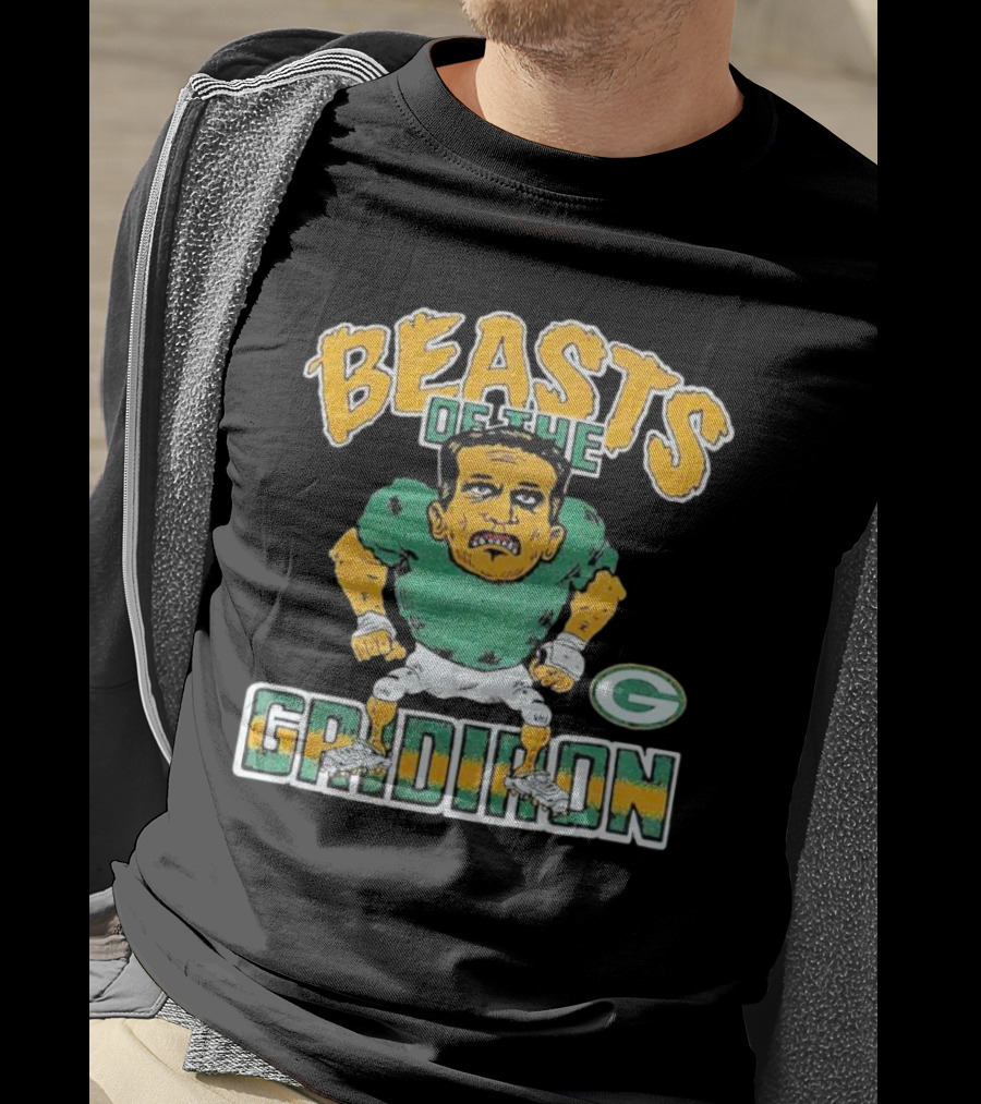 Beasts Of The Gridiron Green Bay Packers Player Caricature T-Shirt