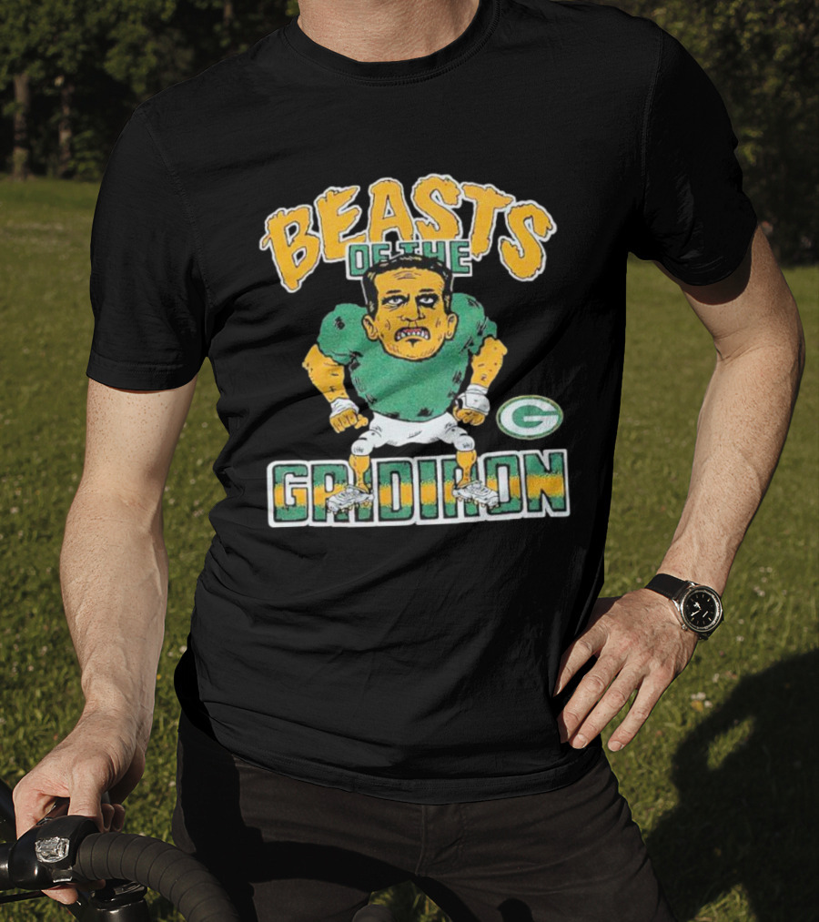 Beasts Of The Gridiron Green Bay Packers Player Caricature T-Shirt