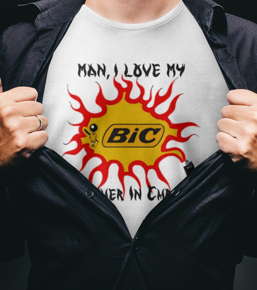 Man I Love My Brother In Christ Bic Flame T-Shirt