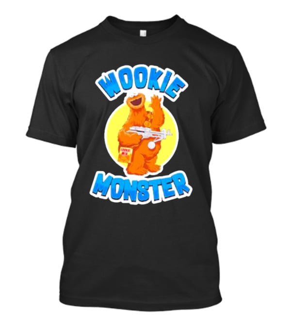 Wookiee Monster Cookie Fusion Character With Blaster T-Shirt