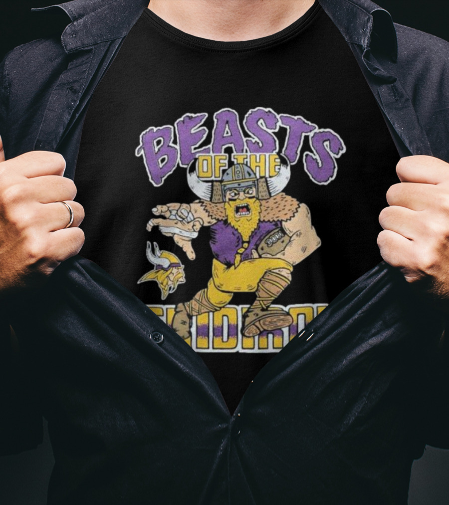Beasts Of The Gridiron Minnesota Vikings Viking Warrior T-Shirt