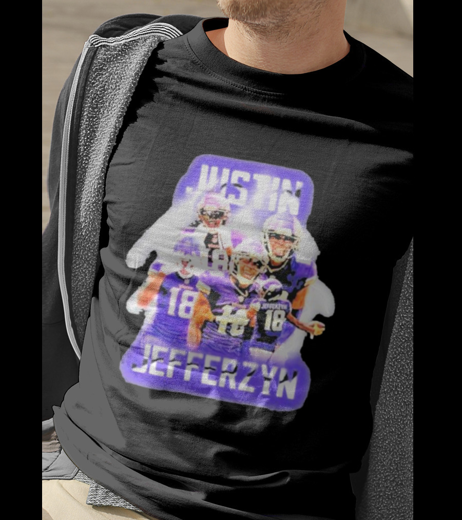 Justin Jefferzyn Freezertarps Purple Football Player Collection T-Shirt