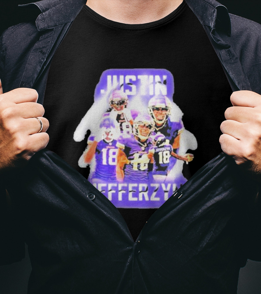 Justin Jefferzyn Freezertarps Purple Football Player Collection T-Shirt