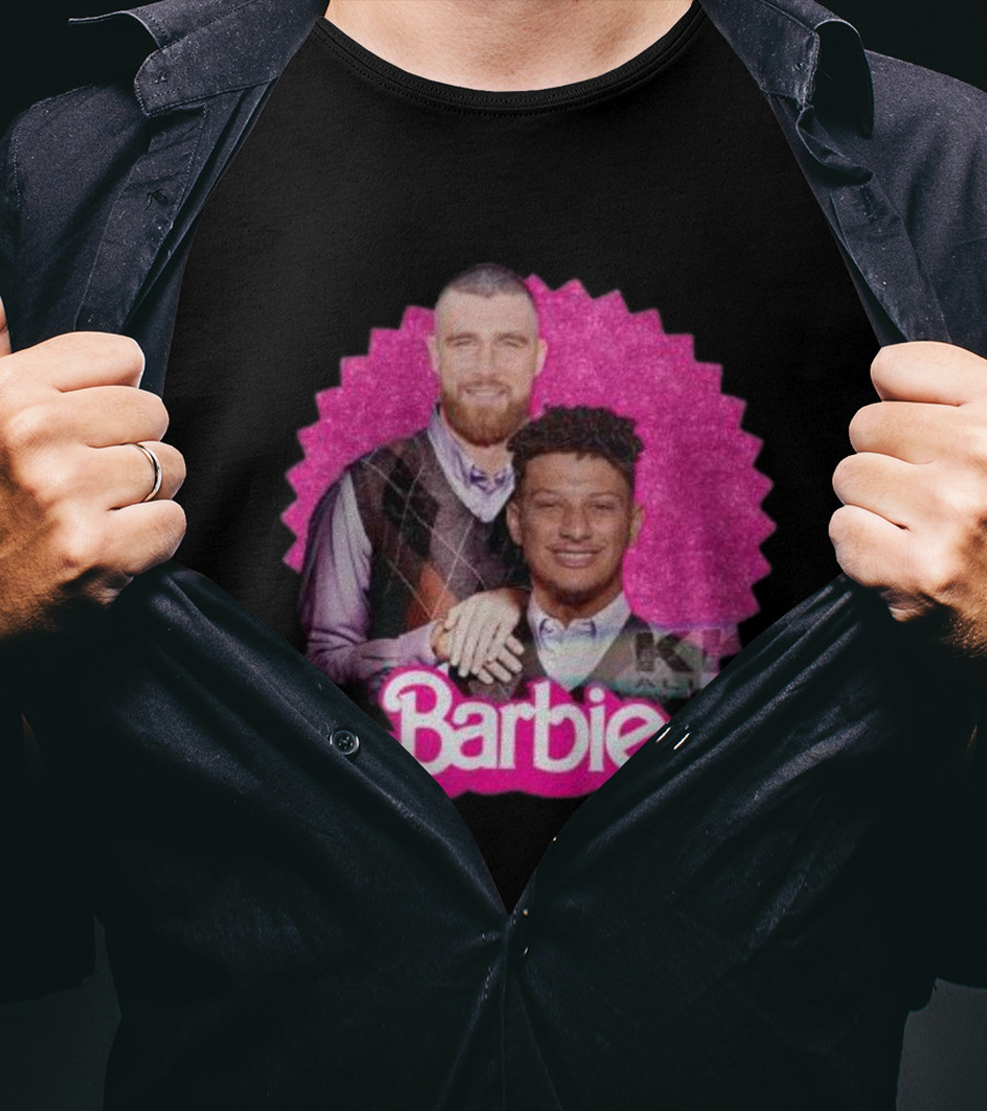 Patrick Mahomes Travis Kelce Barbie Kansas City Football T-Shirt