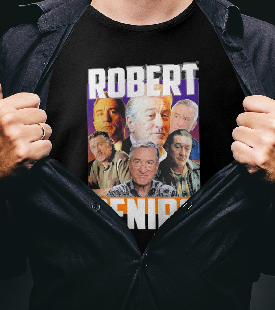 Robert De Niro Iconic Movie Roles Collage T-Shirt