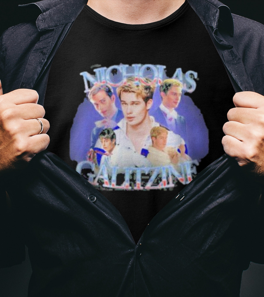 Nicholas Galitzine Collage With Various Poses And Expressions T-Shirt