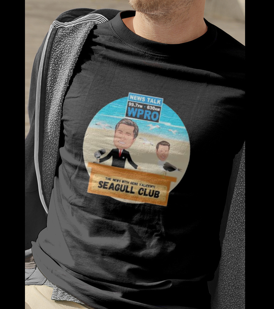 Tommy Quinlan WPRO News Talk 99.7FM 630AM The News With Gene Valicenti Seagull Club T-Shirt