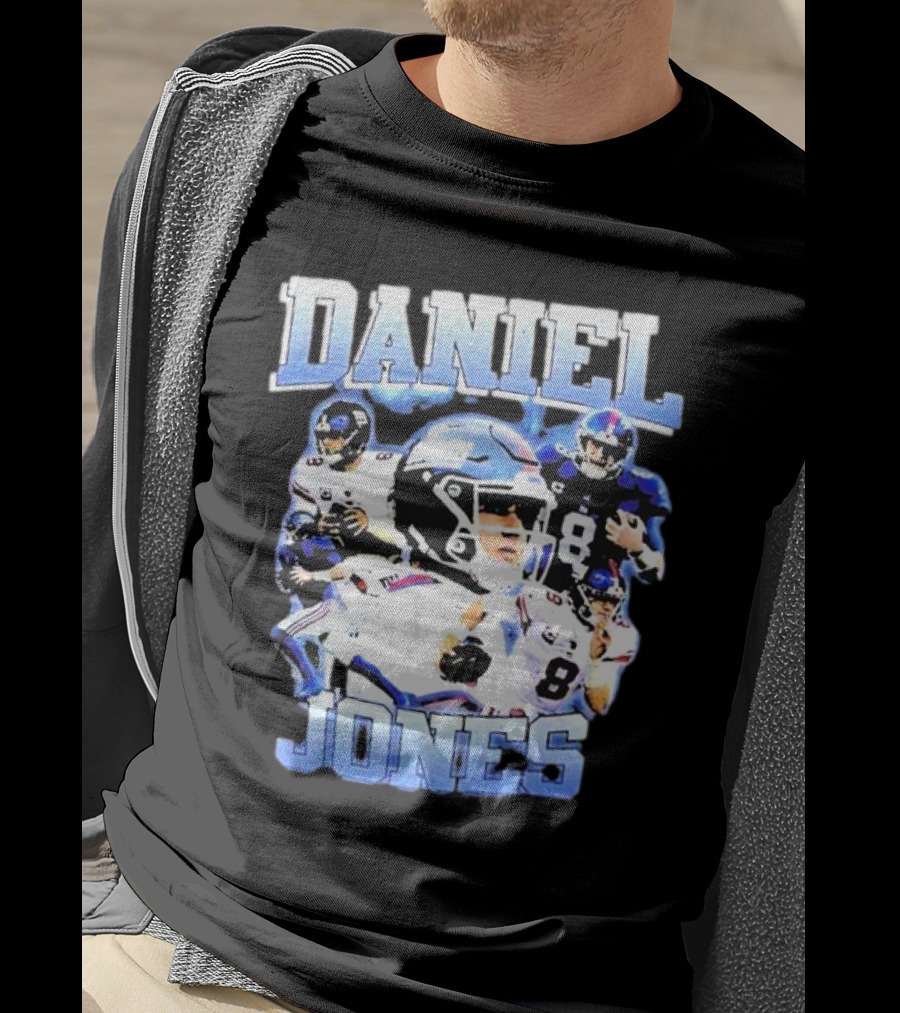 Daniel Jones Ny Giants Football Quarterback Montage T-Shirt