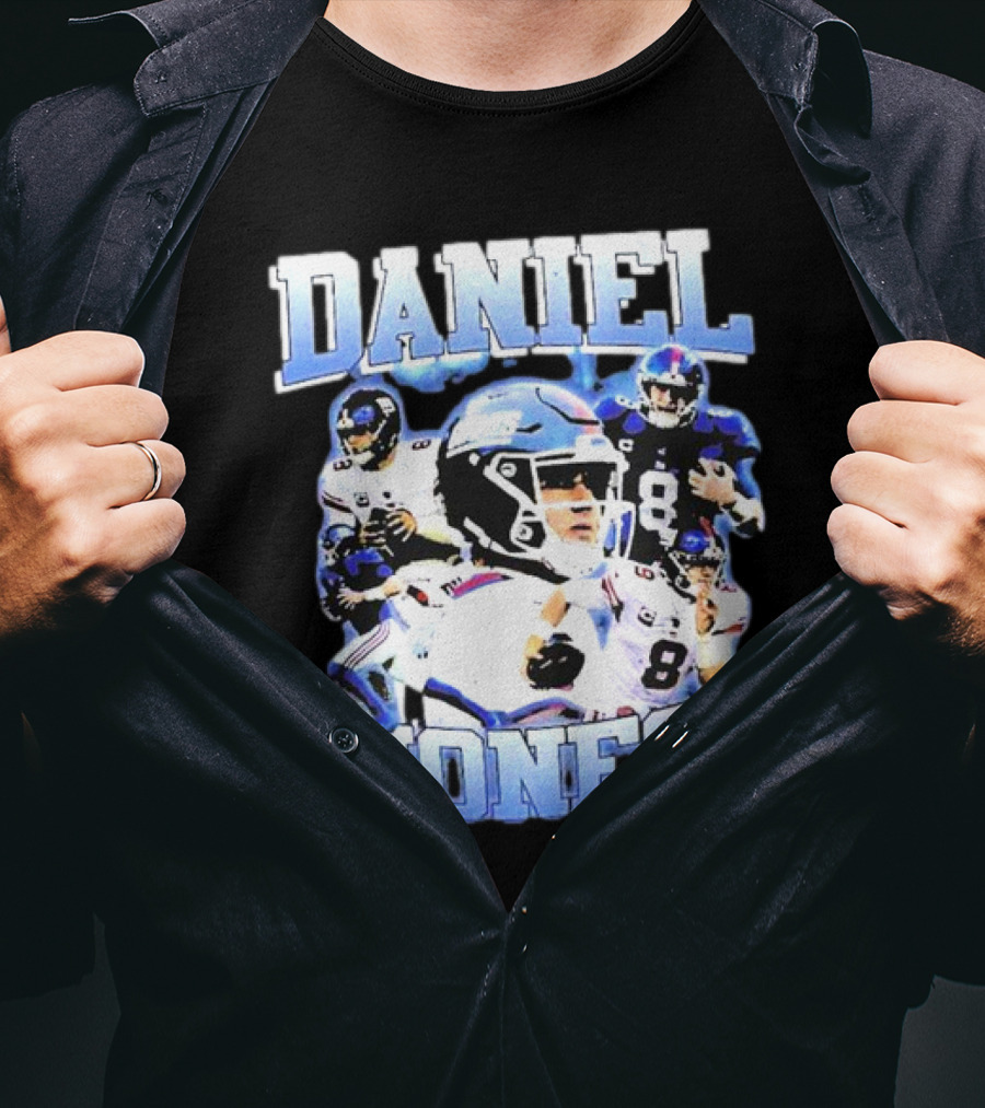 Daniel Jones Ny Giants Football Quarterback Montage T-Shirt