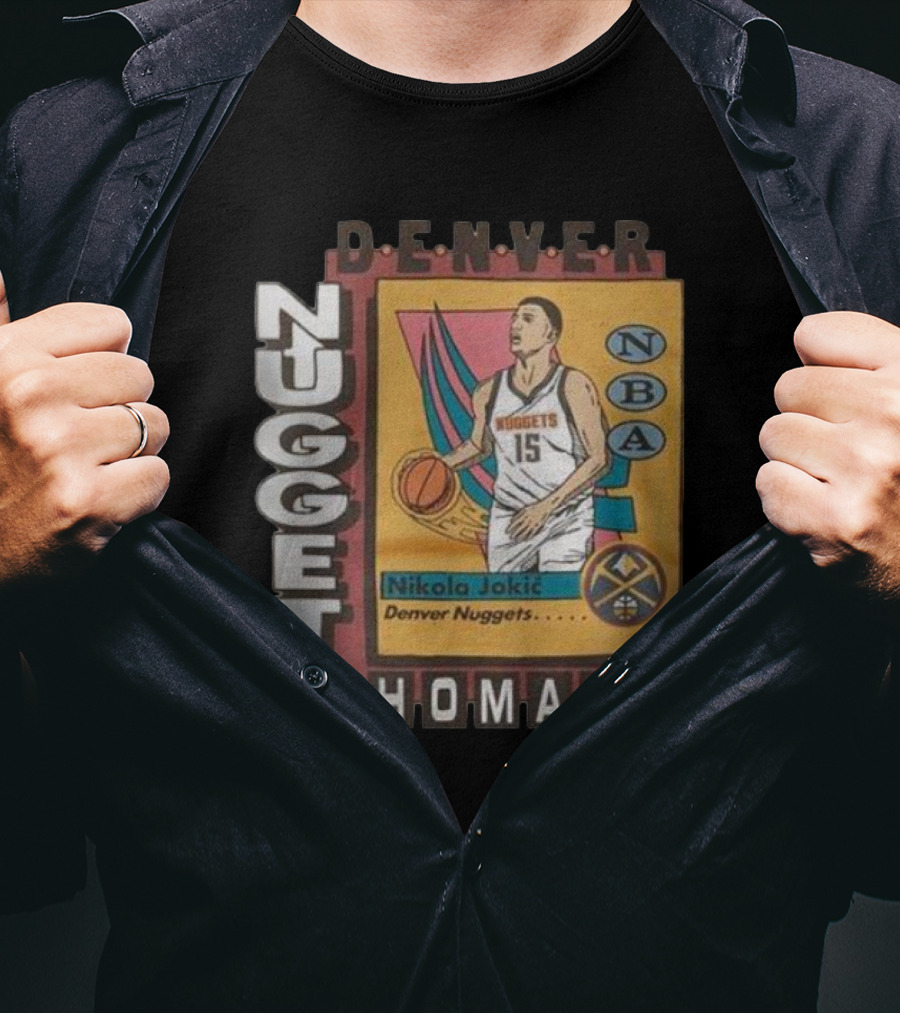 Denver Nuggets Nikola Jokic NBA Nuggets Homage Trading Card T-Shirt