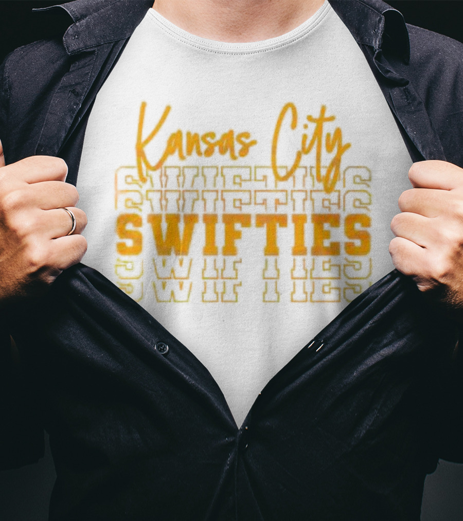 Kansas City Swifties Bold Layered Typography T-Shirt