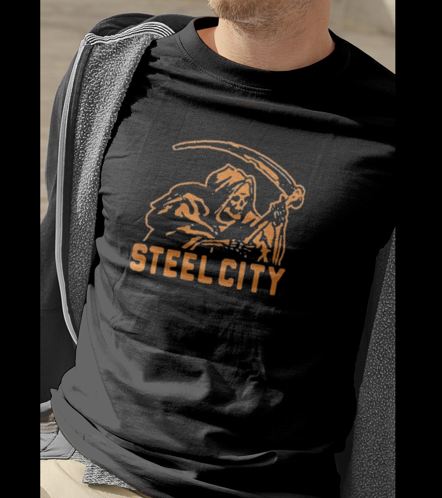 Steel City Reaper Icon Scythe Emblem T-Shirt
