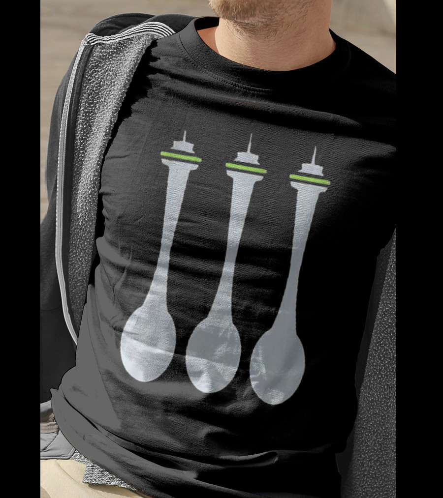 Seattle Spoon Space Needle Trio T-Shirt