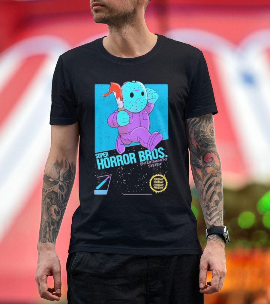 Super Horror Bros Entertainment System Friday Friday Friday Friday T-Shirt