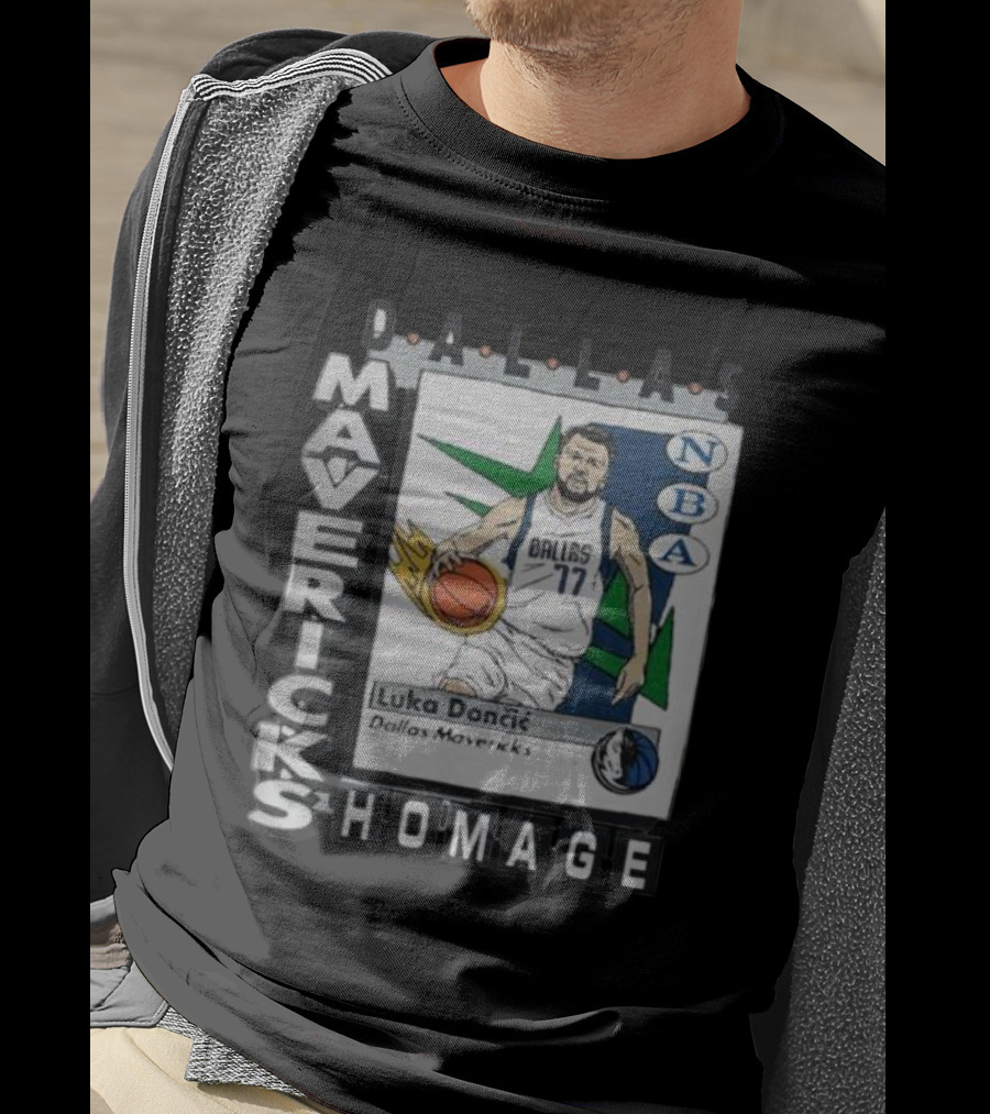 Dallas Mavericks Homage NBA Trading Card Luka Dončić 77 T-Shirt