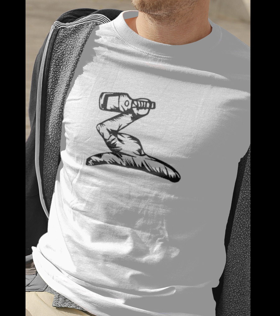 Henny Arm Bottle Holding Gesture T-Shirt