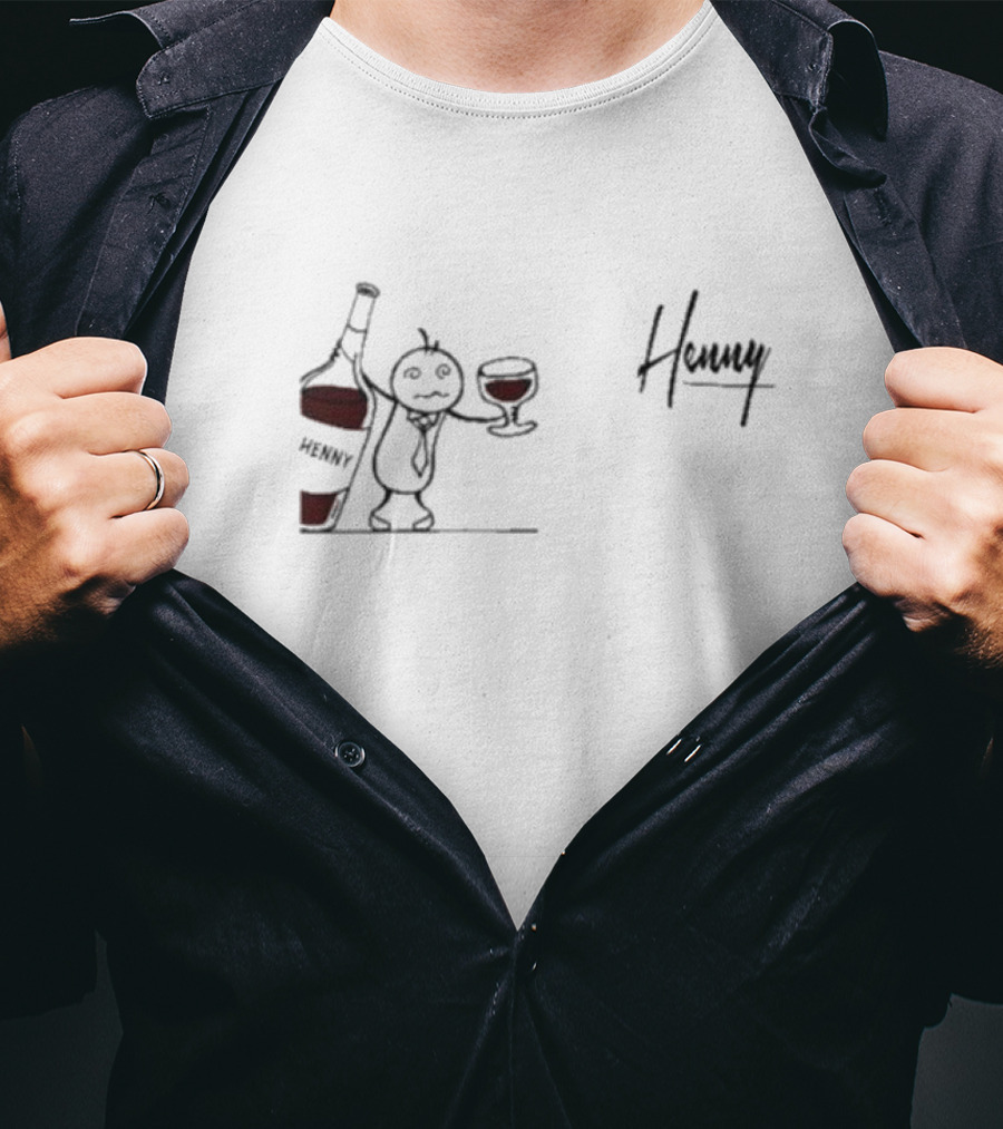 Henny Ma Bottle And Glass T-Shirt