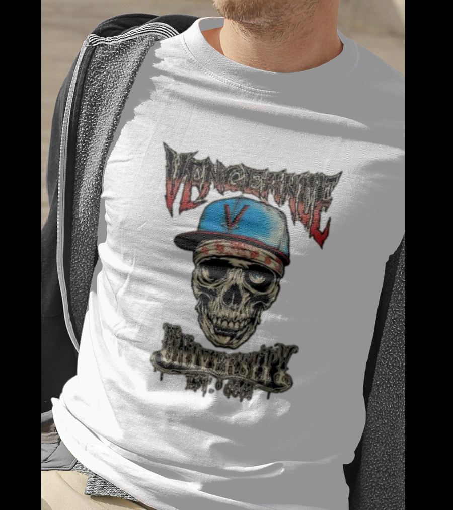Vengeance University Zacky Vengeance Skull Cap Est 666 T-Shirt