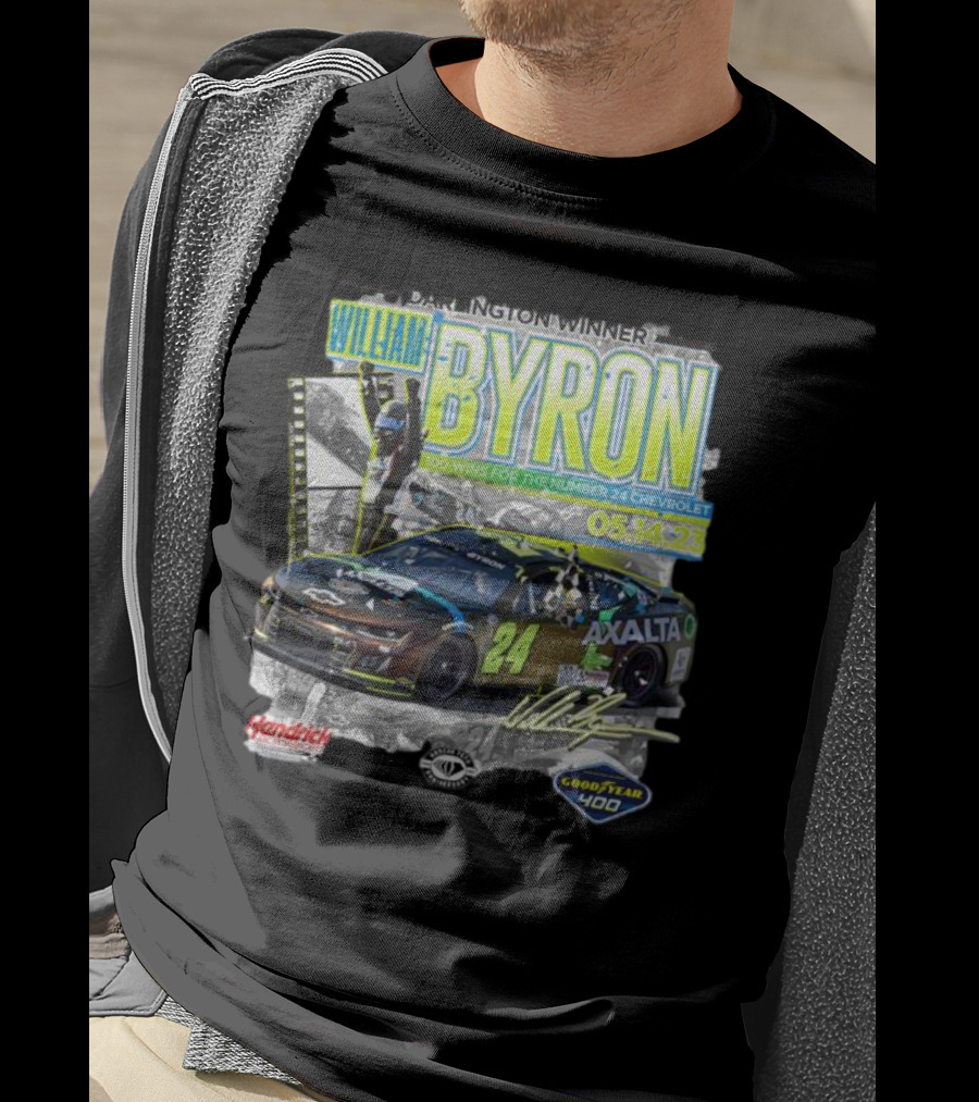 Darlington Winner William Byron 100 Wins Number 24 Chevrolet Axalta Goodyear 400 05.14.23 T-Shirt