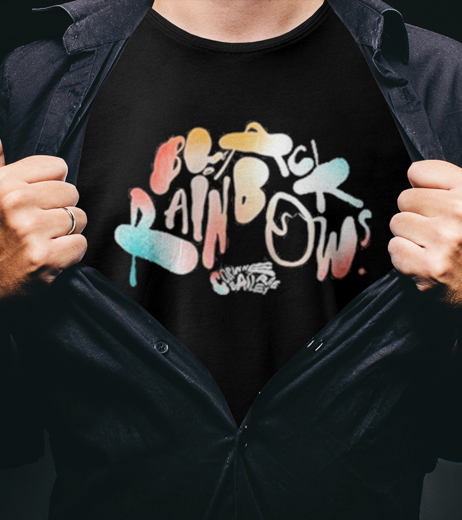 Corinne Bailey Rae Black Rainbows Colorful Typography T-Shirt