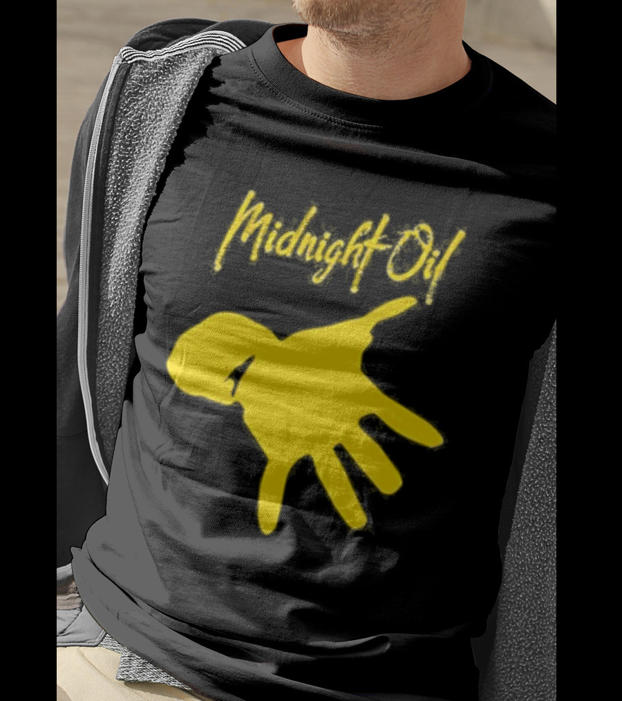 Midnight Oil Yellow Hand T-Shirt