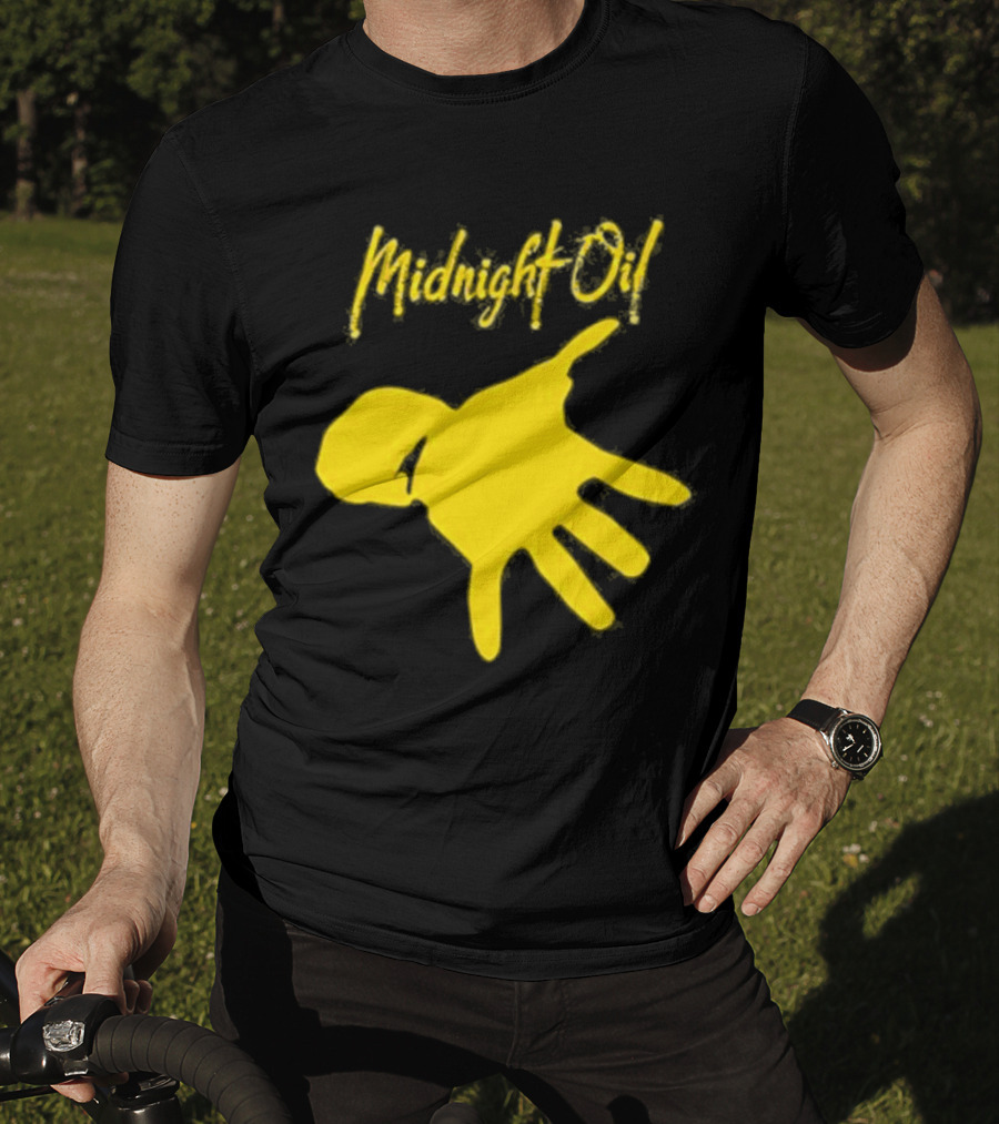 Midnight Oil Yellow Hand T-Shirt