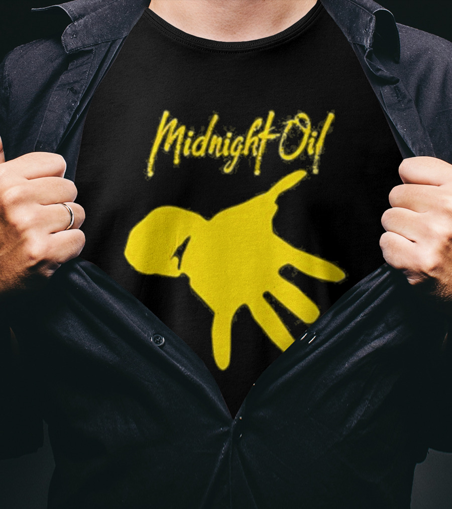 Midnight Oil Yellow Hand T-Shirt