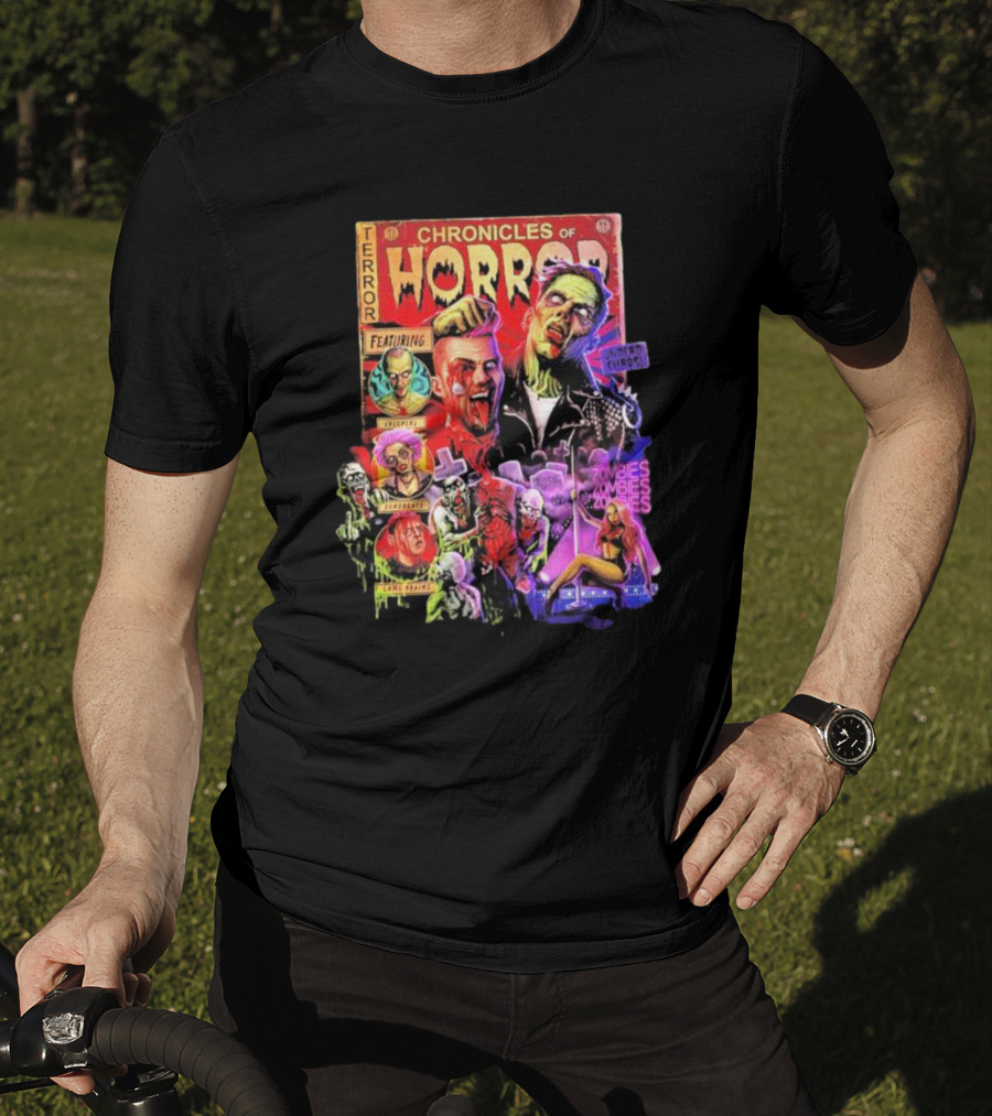 Chronicles Of Horror Terror Featuring Undead Chaos Zombies T-Shirt