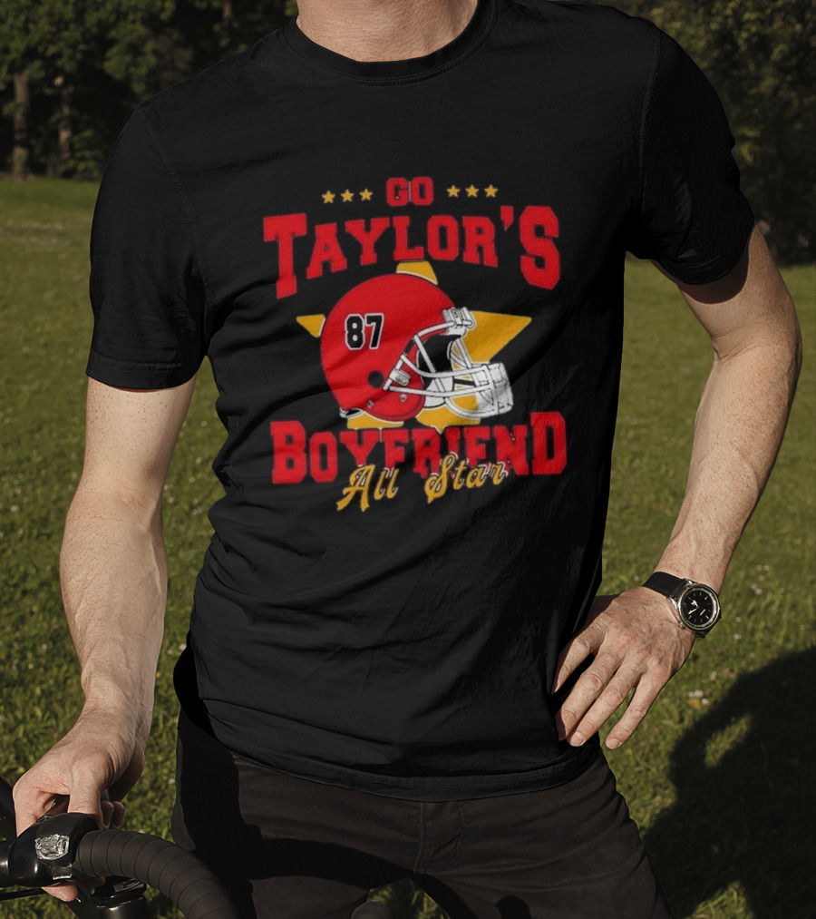Go Taylor’s Boyfriend All Star Football Helmet 87 T-Shirt