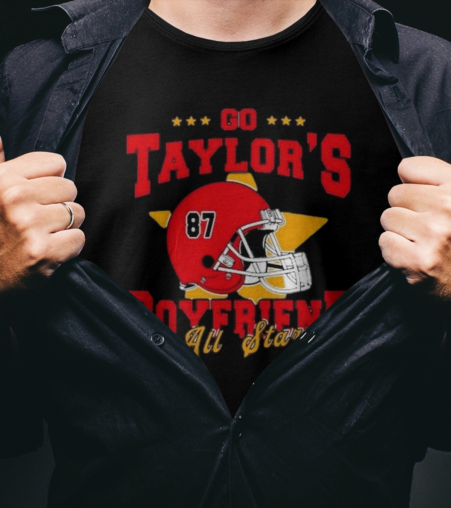 Go Taylor’s Boyfriend All Star Football Helmet 87 T-Shirt