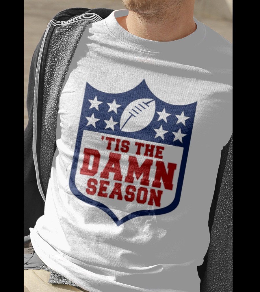 'Tis The Damn Season Football Shield T-Shirt
