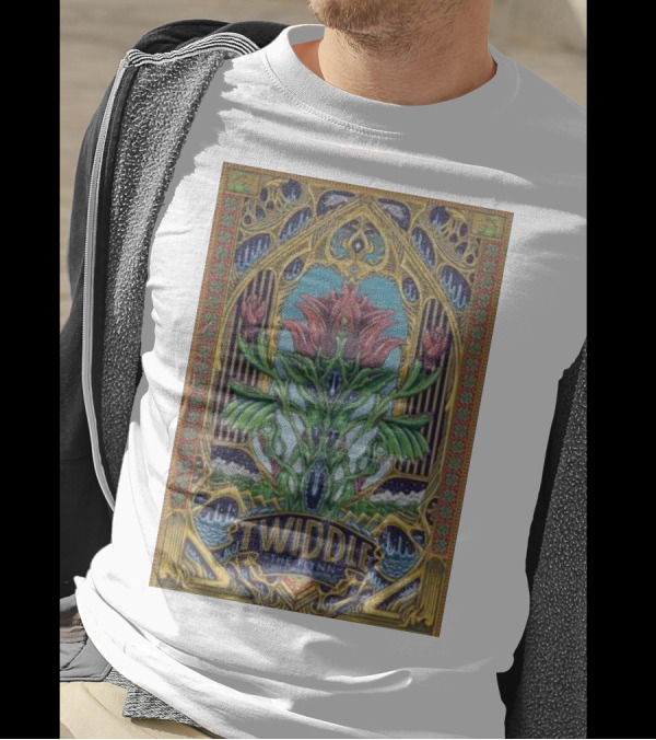 Twiddle The Flynn Burlington Tour Psychedelic Floral Art Deco T-Shirt