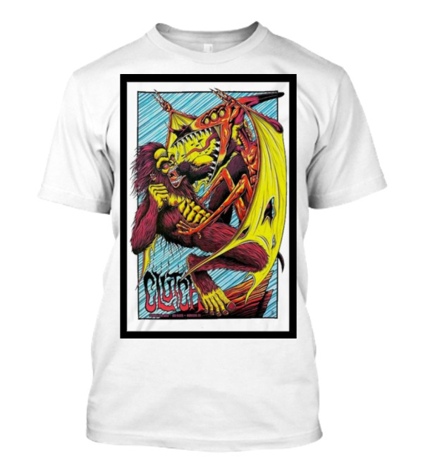 Clutch Gorilla Wrestling Dragon Art October 7th T-Shirt