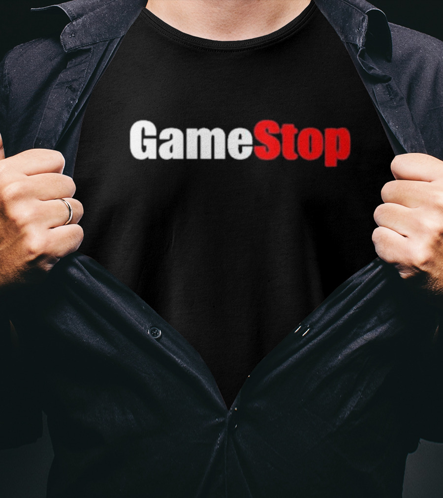 GameStop Classic Logo Black And Red Gaming T-Shirt