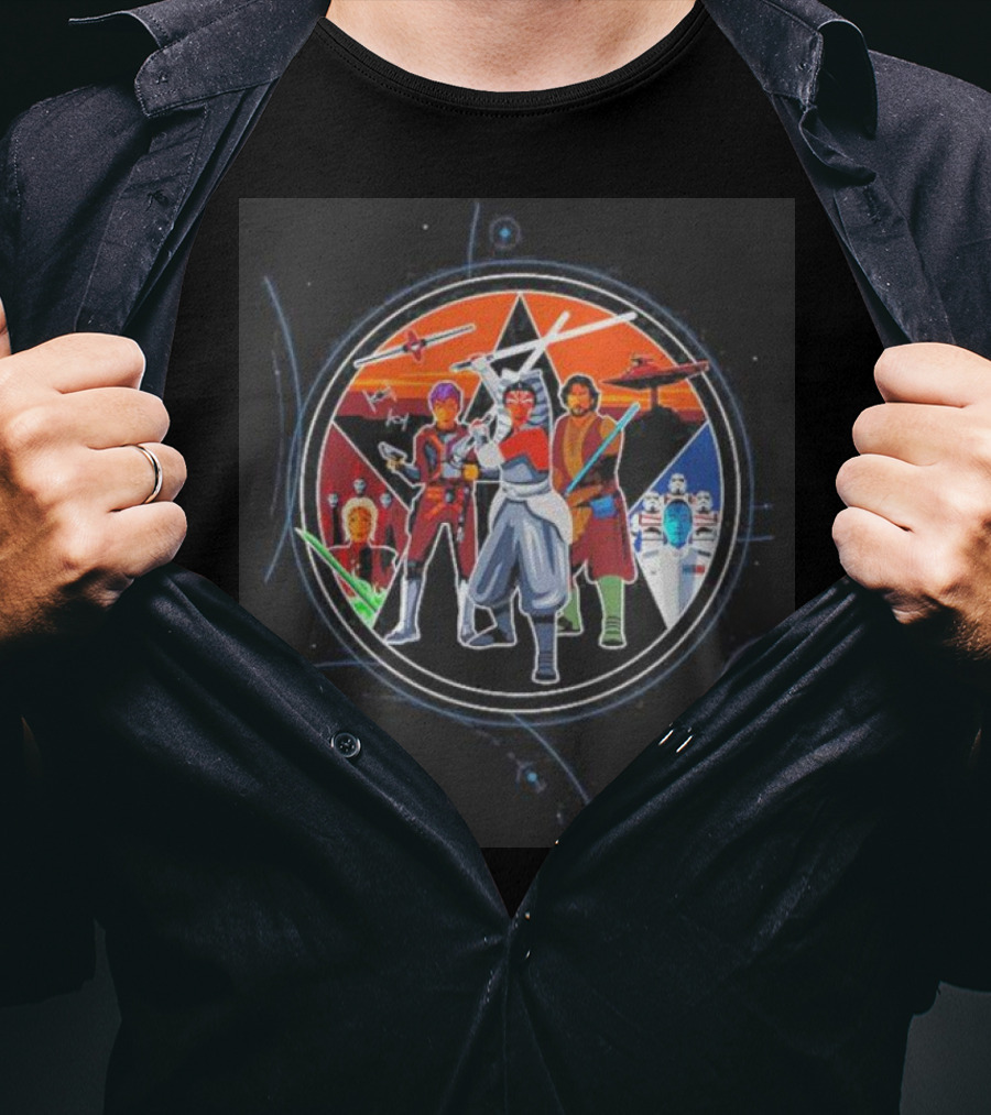 Ahsoka Episode 8 Characters And Starfighters Disney Plus T-Shirt