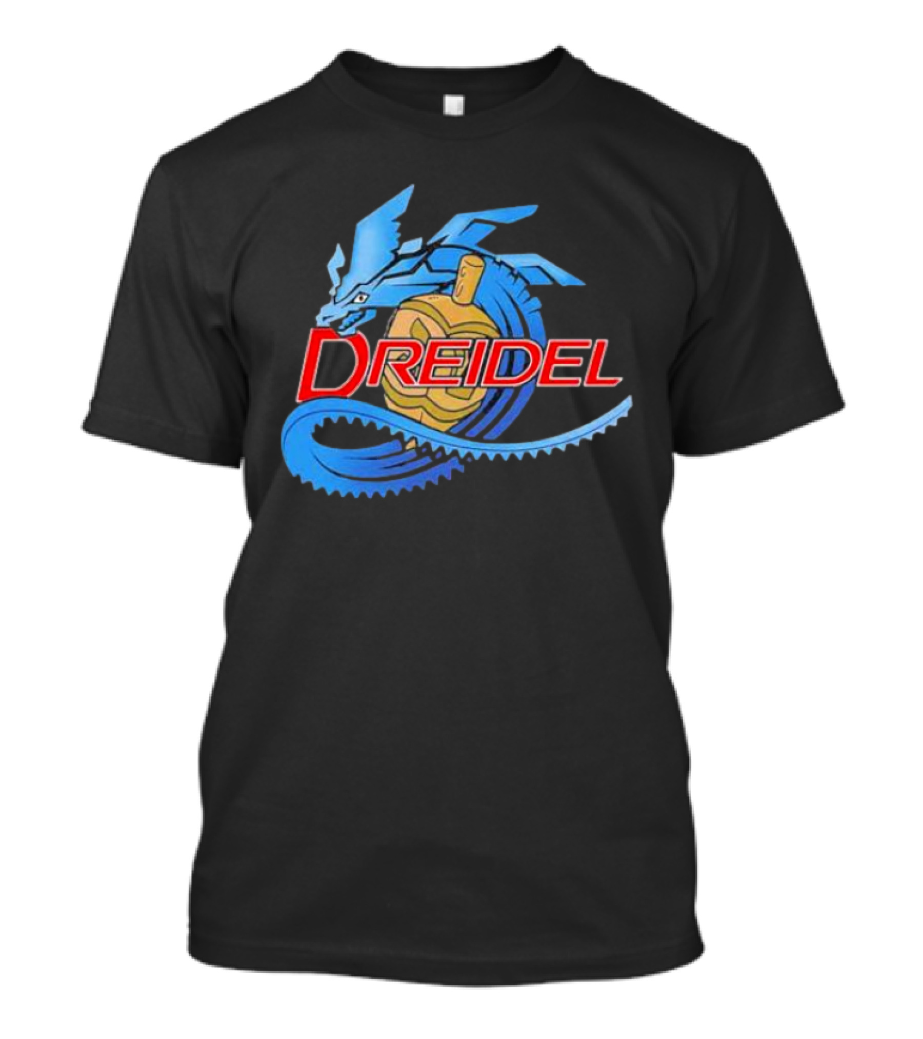 Dreidel Blue Dragon Fusion T-Shirt